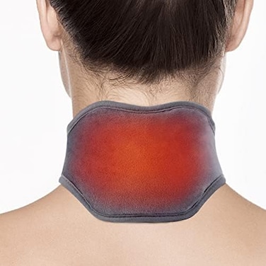 AlierGo Neck Heating Pad FSA HSA Eligible, USB Wearable Heating Pad for Neck, Heated Neck Wrap for Pain Relief, 3 Heat Auto Off, Electric Thermal Hot Compress Neck Brace, Heat Therapy for Soreness Sti