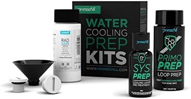 PrimoChill Water Cooling Cleaning Prep Kit - New System (3. 86" L x 3. 62" W x 1. 45" H- Kit for CopperBrass Cooling Systems.