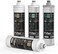 FRIZZLIFE M3005 Replacement Filter Cartridge Set (4 Packfor SK99,SP99,SK99 New and SP99 New Under Sink Water Filter System.