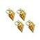 QCAA Solid Brass Flush Ring Pull, 36. 5 x45 mm, Polished Brass US3, 4 Pack.