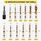 THINKWORK Combination Drill TapTap Bit Set, 3-in-1 Titanium Coated Screw Tapping Bit Tool for Drilling, Tapping, Countersinking, with Quick-Change Adapter, 13 PCS SAE/Metric.