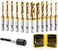 THINKWORK Combination Drill TapTap Bit Set, 3-in-1 Titanium Coated Screw Tapping Bit Tool for Drilling, Tapping, Countersinking, with Quick-Change Adapter, 13 PCS SAE/Metric.