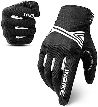 INBIKE Breathable Mesh Motorcycle Gloves Touchscreen with TPR Palm Pad Hard Knuckles.