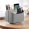 PUSU Leather 360Rotatable Remote Control Holder,Nightstand TV Remote Caddy,Office Supplies Desktop Organizer,Spinning Storage Box for Pen,Mail,Phone,DVD, Blu-Ray, Media Player, Heater Controllers.