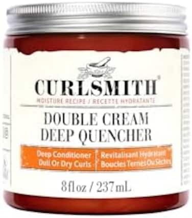 Curlsmith - Double Cream Deep Quencher - Vegan Moisturising Deep Conditioner for Ultra Dry, Wavy, Curly or Coily Hair (8oz.