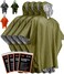PREPARED4X Emergency Rain Poncho with Mylar Blanket Liner - Survival Blankets for Car - Heavy Duty, Waterproof Camping Gear, Tactical Prepper Supplies&ndash; 4 Pack (Green.
