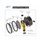 JIVTO Pressure Gauge,Liquid Filled,2 1/2" face Dia,0-30 psi/bar/kpa,1/4" NPT Male Brass Connection,Lower Mount, Polycarbonate Lens Window, Stainless Steel case.