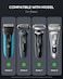 Yinke Case for Braun Series 3/ Series 5, 3040s, 3010S, 5018s, 5140s Electric Razor Shaver, Hard Travel Case Protective Cover Storage Bag (Black interior.