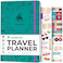Clever Fox Travel Journal &ndash; Vacation Planner with Budget Plan, Packing List, Expense TrackerTrip Journal &ndash; Travelling Itinerary Organizer for Women, MenCouples &ndash; A5 Size, Turquoise.