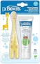 Dr. Brown's Infant-to-Toddler Training Toothbrush Set with Strawberry Fluoride-Free Toothpaste 1. 4 oz, Soft for Baby's First Teeth, Giraffe, BPA Free, 0-3 Years.
