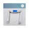 Vitafit Digital Bathroom Scale for Body Weight,Weighing Professional Since 2001,Extra Large Blue Backlit LCD and Step-On, Batteries Included, 400lb/180kg,Clear Glass,Silver.
