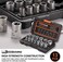 THINKWORK Bolt Extractor Set, 131 Pieces Impact BoltNut Remover Set, Stripped Lug Nut Remover, Extraction Socket Set for Removing Damaged, Frozen, Rusted, Rounded-Off Bolts, NutsScrews.