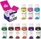 ENCO KIT WITH 9 BASIC GEL FOOD COLORS (1. 4 OZ EA BOTTLE OF COLOR.
