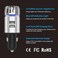 جهاز تنقية هواء السيارة 4WDKING، جهاز معطر جو للسيارة يعمل بجهد 12 فولت مع شاحن USB مزدوج، يزيل دخان السجائر وروائح الحيوانات الأليفة والطعام، الأوزون الأيوني (فضي).