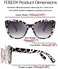 FEISEDY Polarized Retro Sunglasses Women Cat Eye Oversized Frame Sun Glasses B2451.