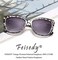 FEISEDY Polarized Retro Sunglasses Women Cat Eye Oversized Frame Sun Glasses B2451.