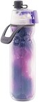 O2COOL Mist 'N Sip Misting Water Bottle 2-in-1 Mist And Sip Function With No Leak Pull Top Spout Sports Water Bottle Reusable Water Bottle - 20 oz (Tie Dye/Celestial Purple.