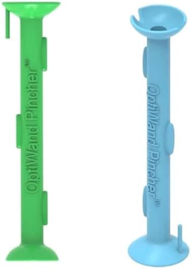 OptiWand Pincher 2 Pack Portable Soft Contact Lens RemovalInsertion Tool - Silicone Rubber Eye Lens InserterRemover Device with Pincher EndFinger Grips - SafeEasy to Use, Travel Size 2. 3".