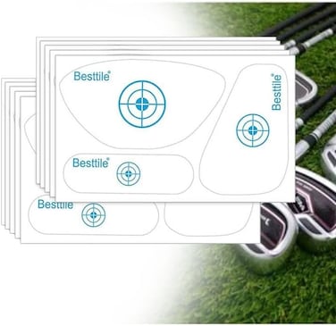 ملصقات Besttile Golf Impact Tape Labels، 300 ملصق جولف، ملصقات للمضارب، والحديد، وملصقات تأثير عالمية.