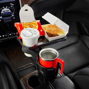 JoyTutus Car Cup Holder Expander, Automotive Cup Attachable Tray with 360 Rotation,Large Cup Holder Adapt Most Regular Cups with 18-40 oz, fit in 2. 75-3. 25 inch Car Holder.