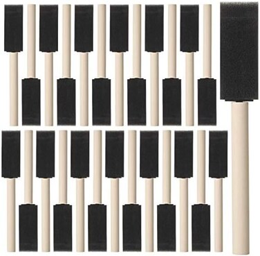Bates Choice Foam Paint Brushes, 1", 26 Pack, Sponge Brushes, Sponge Paint Brush, Foam Brushes, Foam Brushes for Painting, Foam Brushes for Staining, Paint Sponges, Foam Brushes for Mod Podge.