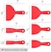 Bates Choice Putty Knife, 6 Pack, Plastic Paint Scraper, Plastic Scraper, Plastic Putty Knife, Putty Knife Set, Plastic Spreader, Spackle Tool, Plastic Putty Knife Scraper, Scraper Tool, Putty Scraper