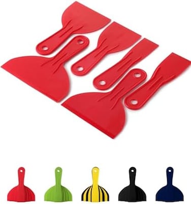 Bates Choice Putty Knife, 6 Pack, Plastic Paint Scraper, Plastic Scraper, Plastic Putty Knife, Putty Knife Set, Plastic Spreader, Spackle Tool, Plastic Putty Knife Scraper, Scraper Tool, Putty Scraper