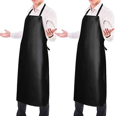 Gotega Waterproof Rubber Vinyl Apron 40'' Light Duty Chemical Resistant Work Apron Clothes Adjustable for Dishwashing'.