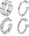 CHICARTSY Cuff Earrings 925 Sterling Silver Ear Cuff Earrings Non-Piercing Fake Helix Cartilage Cuff Earrings Various Styles Conch Ear Cuffs Fine Jewelry for Women Man.