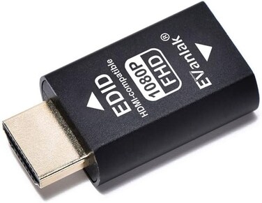 محول EVanlak المصنوع من الألومنيوم والمُلغى للمحاكي لمفاتيح Mac Thunderbolt إلى HDMI (920 × 1080، 59 هرتز).