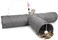 Ownpets Cat Tunnel, 3 Way Collapsible Kitty Tunnel Cat Tube with Plush BallFeather Toy, Large Cat Play Tunnel for Indoor Cat, Kitten, Puppy, Rabbit,and Mongoose.
