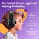 Vanderfields Hearing Protection - Noise Protection Headphones - Passive Earmuffs Child - Capsule Ear Protectors School, Drums, Autists, Concert, Boys, Girls - 3-16 Years - 26 dB SNR.