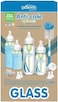 Dr. Brown's Natural Flow Anti-Colic OptionsNarrow Glass Baby Bottle Starter Set with Silicone Glass Bottle Sleeves, Baby Bottle Brush and Soft 100% Silicone HappyPaci Pacifier for Newborns.