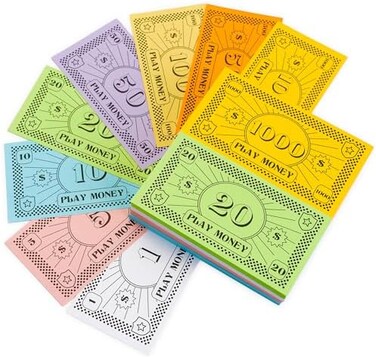 Apostrophe Games Opoly Play Money &ndash; 520Pcs Play Money for Board &ndash; 65 of Each Bill in 8 Denominations &ndash; $1, 5, 10, 20, 50, 100, 500,$1000.