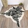 yingda1992 Zebra Print Rug Faux Animal Cowhide Skin Area Rug Leather Carpet Mat Large Size for Home Office Livingroom 7. 9'x5. 6'.