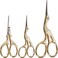 Mudder 3 Pieces Stork Scissors Stainless Steel Crane Design Sewing Scissors Embroidery Scissors Tailor Scissors Dressmaker Shears for Embroidery, Paper Cutting, Sewing and Daily Activities (Gold.