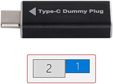 Cablecc CY Virtual Display Adapter USB-C Type-C DDC EDID Dummy Plug Headless Ghost Display Emulator 1920x1080p@60Hz.