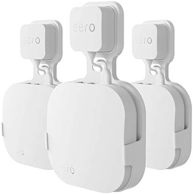 COOLWUFAN Wall Mount Holder for eero Pro Home WiFi System-Simple and Sturdy Wall Mount Holder Stand Bracket (NOT for eero 6 or eero pro 6, Without Messy Wires (White(3 Pack.