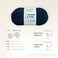 Lion Brand Yarn Wool-Ease ThickQuick Yarn, Soft and Bulky Yarn for Knitting, Crocheting, and Crafting, 3 Pack, Petrol Blue.