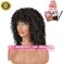 rosmile Curly Wigs for Black Women - Natural Black Synthetic African American Full Curly Afro Hair Wig with Bangs.