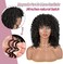 rosmile Curly Wigs for Black Women - Natural Black Synthetic African American Full Curly Afro Hair Wig with Bangs.