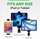 KobraTech iPad Tripod Mount Holder, Fits iPad Pro 12. 9, Air, Mini, Tab and MoreIncludes Swivel Ball Head and Bluetooth Remote TabMount 360 iPad Holder for Tripod.
