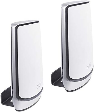 TIUIHU Wall Mount Bracket for NETGEAR Orbi Tri-Band Mesh WiFi 6 System RBS850,RBK852,RBK853,RBS750,RBS751,RBK752,RBK753,AX4200,AX5700,AX6000,Router Wall Mount for NETGEAR Orbi WiFi 6 Router-2PACK.