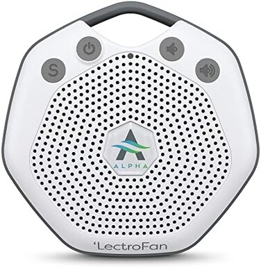 Adaptive Sound Technologies LectroFan Alpha Portable Sleep Sound Machine - Rechargeable White Noise Machine for Crib, Stroller, Car SeatMore - 7 Non-Looping Sounds - for Travel, Bedroom, Nursery.