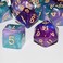 Anduin Wind "Galaxy DND Dice 2 X 7Sets, 14Pieces Glitter Sparkle Cosmic Mixed Polyhedral DND Dice for RPG MTG Table Game Dice.
