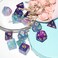 Anduin Wind "Galaxy DND Dice 2 X 7Sets, 14Pieces Glitter Sparkle Cosmic Mixed Polyhedral DND Dice for RPG MTG Table Game Dice.