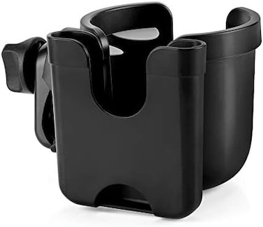Accmor Stroller Cup Holder with Phone Holder, Bike Cup Holder, Universal Cup Holder for Uppababy Nuna Doona Strollers, 2-in-1 Cup Phone Holder for Stroller, Bike, Wheelchair, Walker, Scooter.
