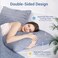 Elegear Cooling Pillow Cases for Hot Sleepers, Japanese Q-Max 0. 45 Cooling Pillowcases, Both Sides[Cooling/Cotton], Breathable Soft Pillowcase for Hair and Skin, Set of 2-Blue (Queen (20'' x 30''.