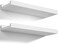 Love-KANKEI Floating Wall Shelves, Wall Mounted Set of 2 Rustic Wood Wall Shelves for Bedroom Living Room Bathroom Kitchen Office and More, Hanging Shelves Rustic White.