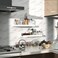 Love-KANKEI Floating Wall Shelves, Wall Mounted Set of 2 Rustic Wood Wall Shelves for Bedroom Living Room Bathroom Kitchen Office and More, Hanging Shelves Rustic White.
